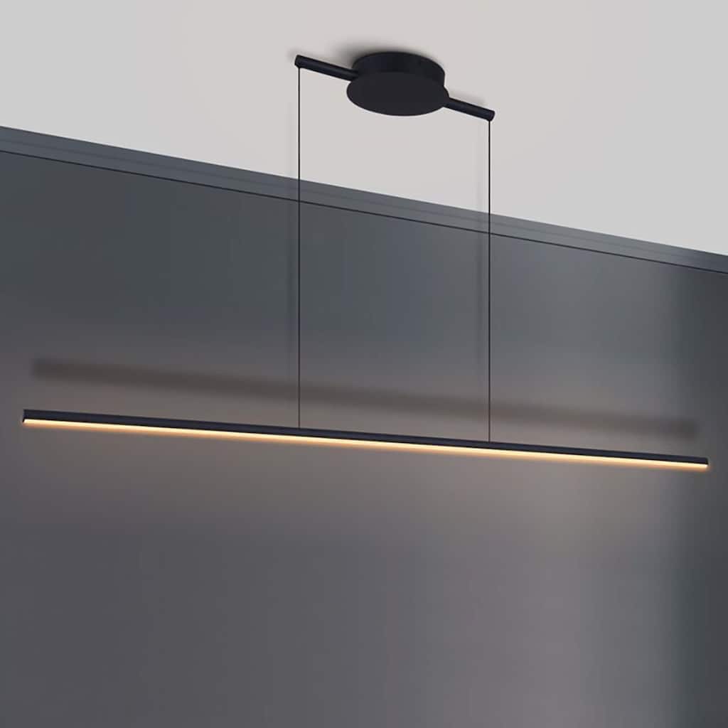 Minimalist Modern Linear Pendant Light Dimmable Integrated LED Chandelier Kitchen Island