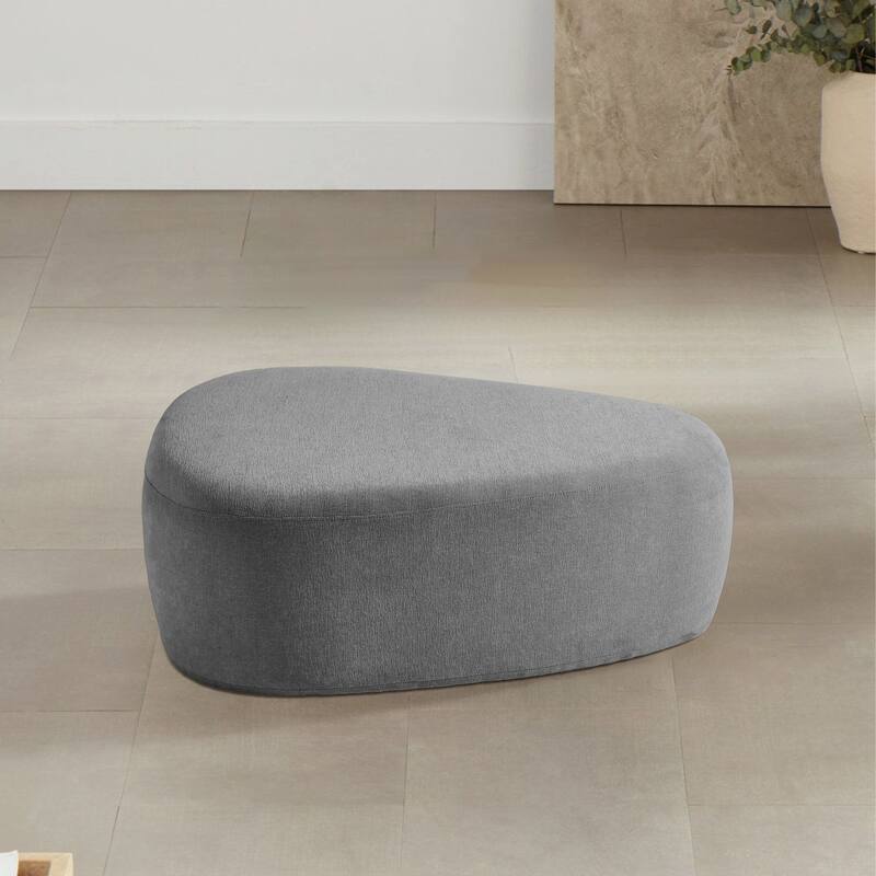 Modern Triangular Upholstered Accent Ottoman