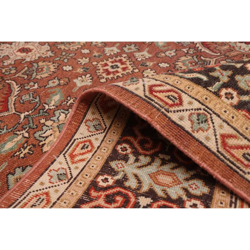 ECARPETGALLERY Hand-knotted Jamshidpour Dark Copper Wool Rug - 9'0 x 12'3