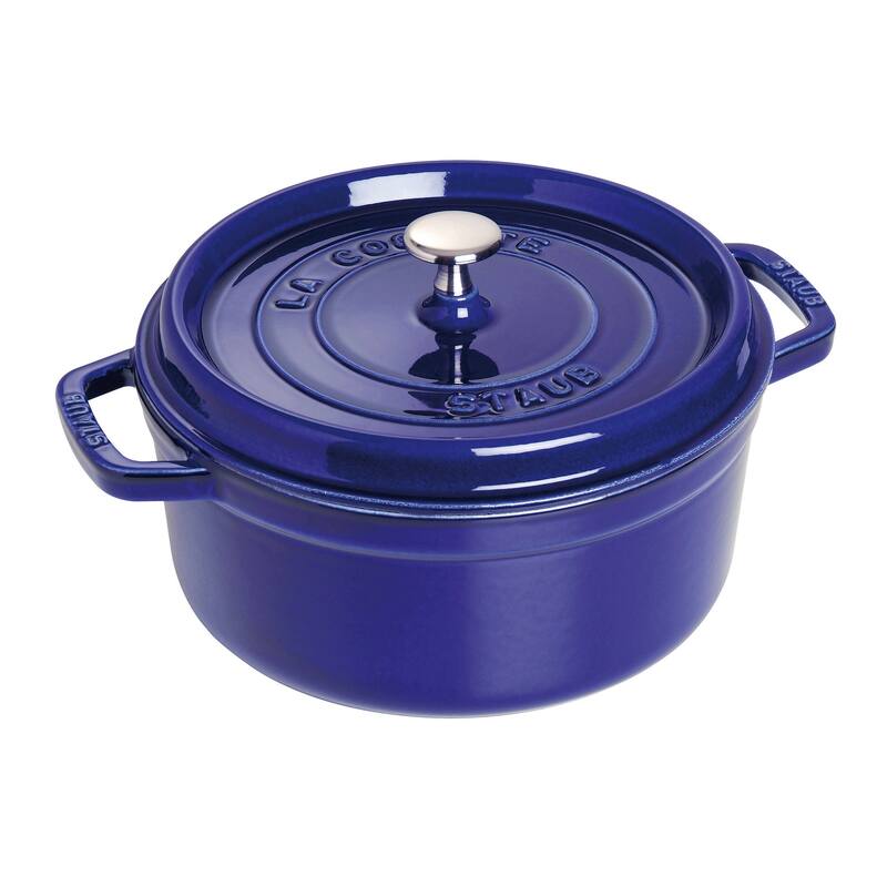 STAUB Cast Iron 2.75-qt Round Cocotte - Dark Blue