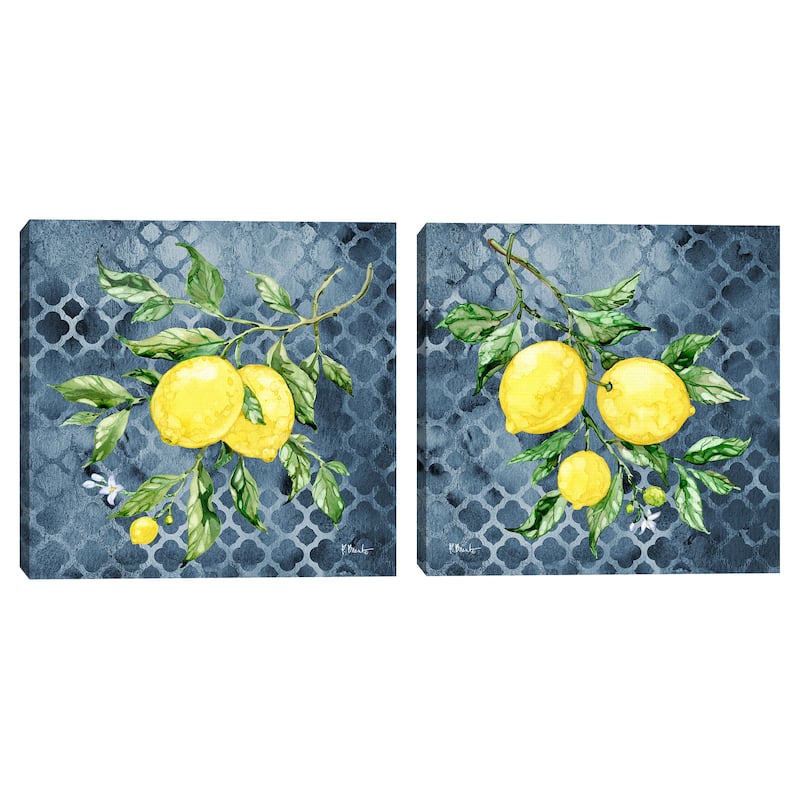 Sicilian Lemons by Paul Brent S/2 by Paul Brent Canvas Art Prints
