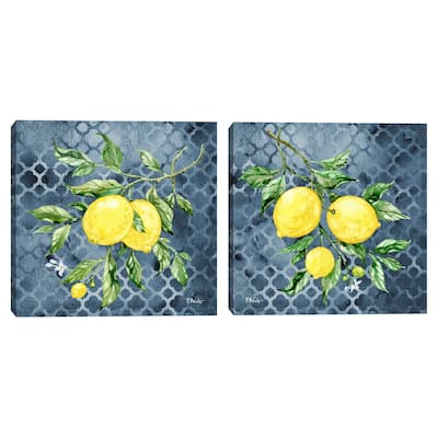 Sicilian Lemons by Paul Brent S/2 by Paul Brent Canvas Art Prints