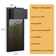 preview thumbnail 5 of 7, 2 Pack Black Modern Integrated LED Outdoor Wall Light Lantern Sconce - 2 Pack