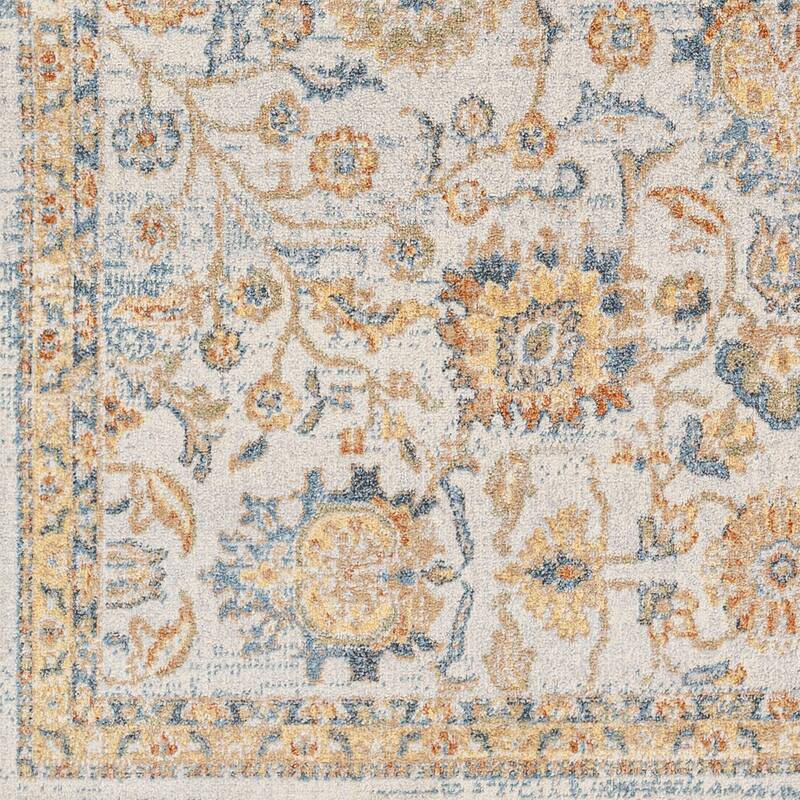 Livabliss Lillian Machine Washable Floral Transitional Area Rug