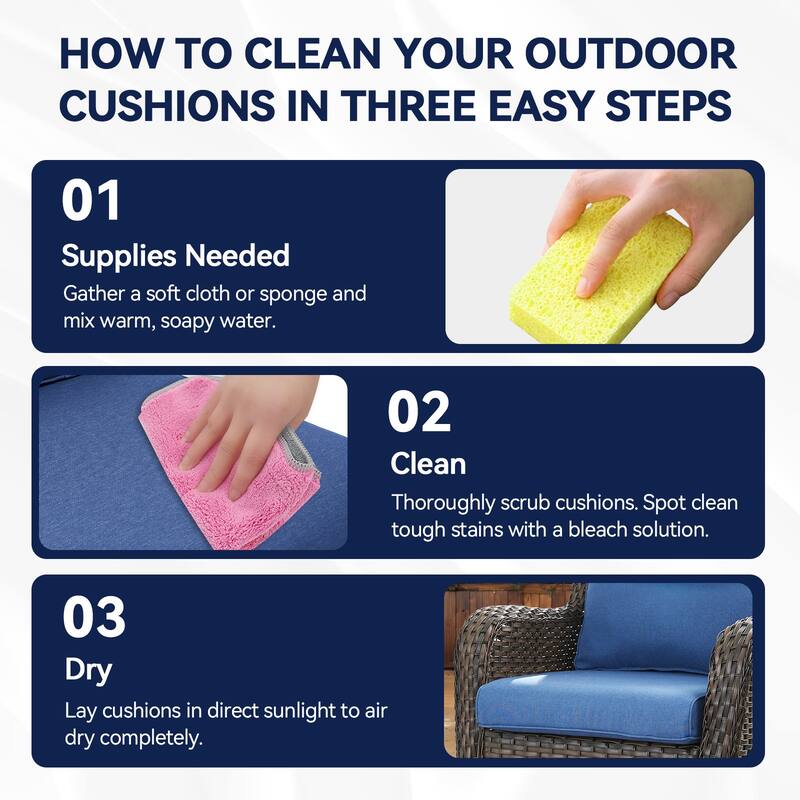2 Pair Patio Soft Cushions for Outside