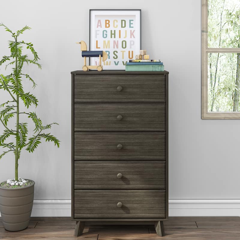 Max and Lily Classic Solid Wood 5-Drawer Dresser
