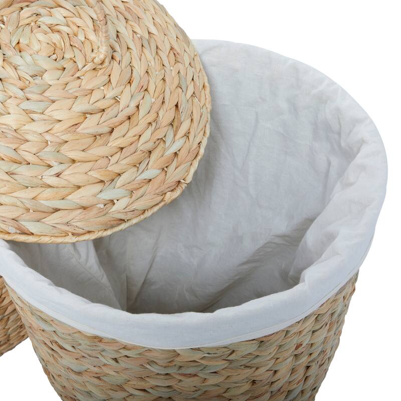 Brown Sea Grass Traditional Storage Basket (Set of 2)