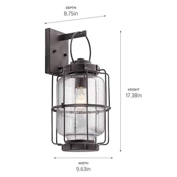 Kichler Montview 17.38-in H Weathered Zinc Medium Base (E-26) Outdoor Wall Light Kichler Montview 17.38-in H Weathered Zinc Medium Base (E-26) Outdoor Wall Light