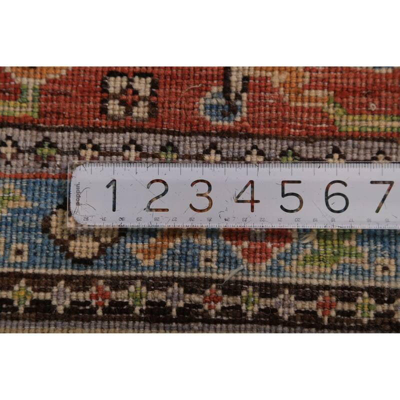 Vegetable Dye Heriz Serapi Rug Hand-Knotted Oriental Wool Carpet - 10'2"x 12'5"