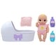 preview thumbnail 1 of 3, New Adventures Magic Nursery: 8" Baby Doll & Bassinet Gift Set - Pink