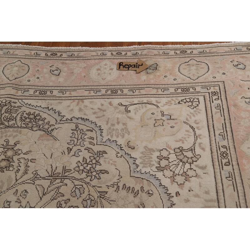 Floral Tabriz Persian Rug Handmade Traditional Wool Carpet - 9'7"x 11'10"