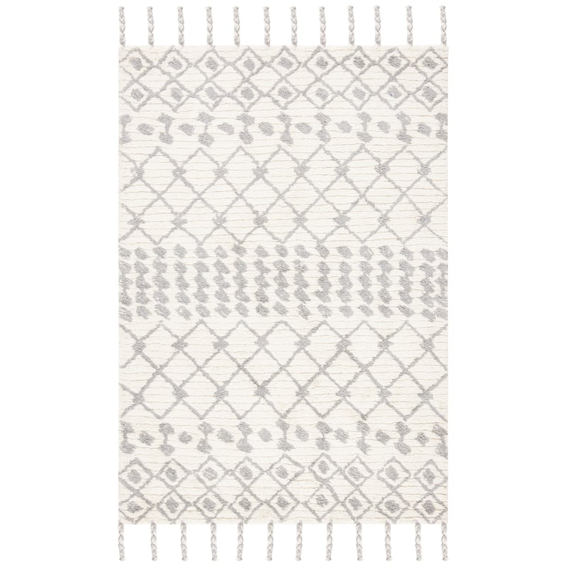 SAFAVIEH Handmade Casablanca Shag Laman Tribal Wool Rug