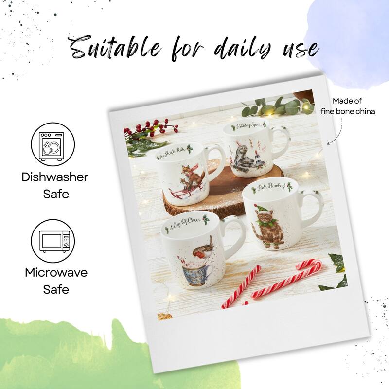 Royal Worcester Holiday Wrendale Designs 14 oz Mug