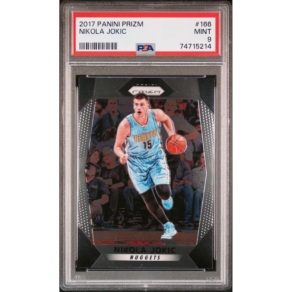 Nikola Jokic 2017 Panini Prizm Basketball Card #166 Graded PSA 9 - 8'6" x 11'6"