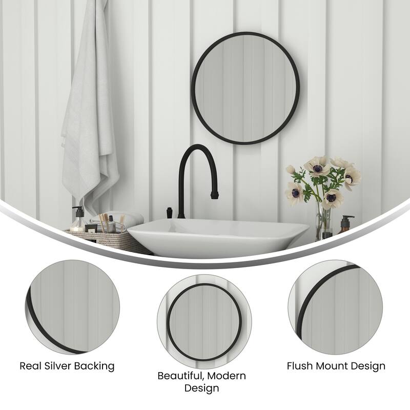 James Allan FFMIR45721 Julianne 20" Diameter Circular Beveled Metal