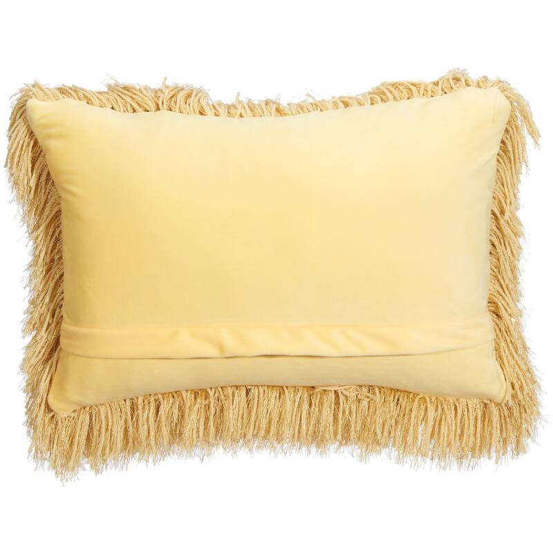 Mina Victory Shag Solid Glam Throw Pillow