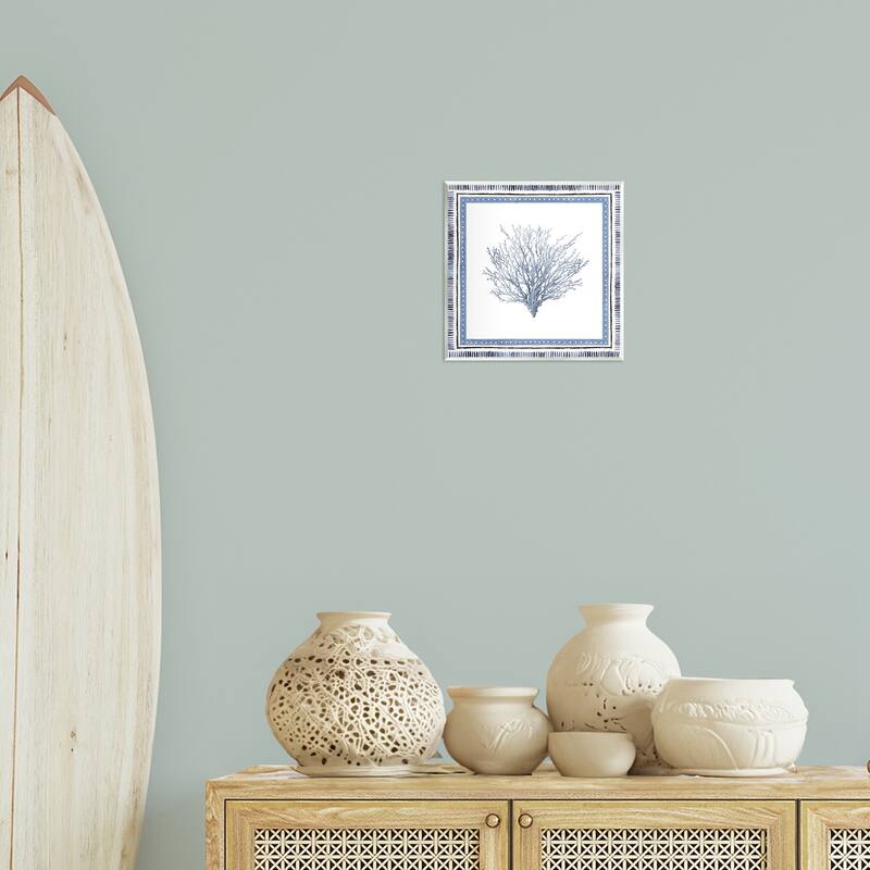 Stupell Bordered Oceanic Coral Wall Plaque Art Design By Lanie Loreth