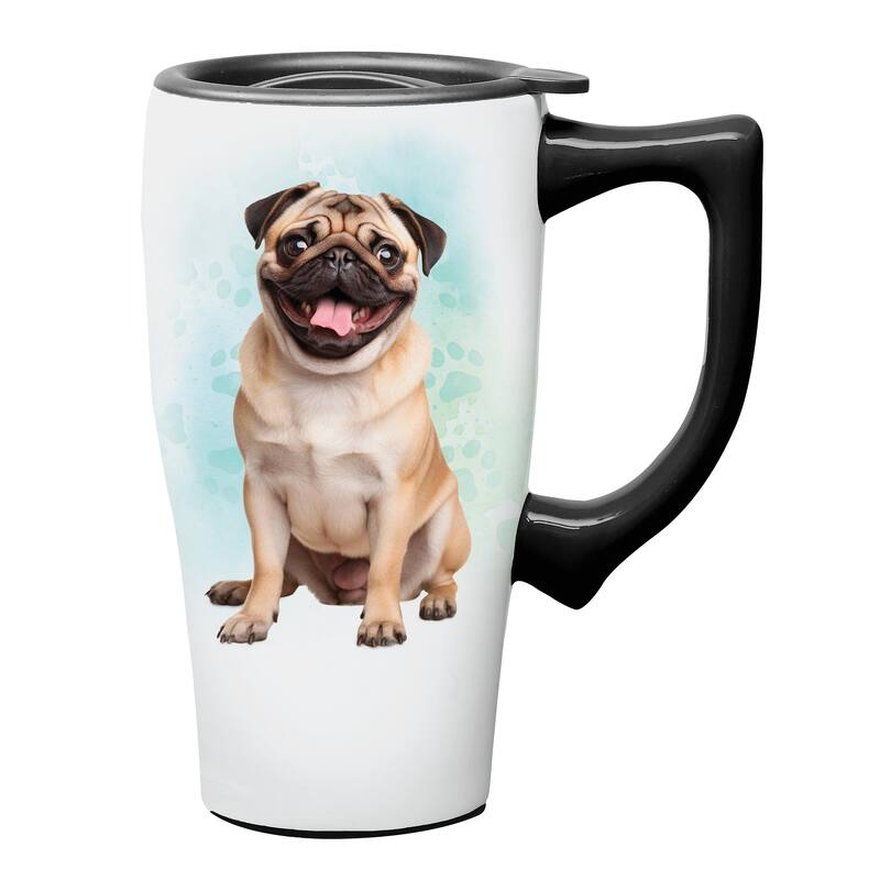 Dog 18 oz. Ceramic Dishwasher Safe Travel Mug