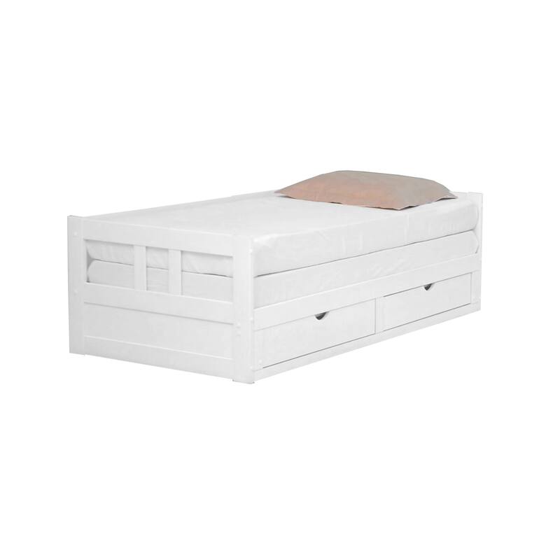 Melody Expandable Twin-to-King Trundle Daybed with 2 Storage Drawers