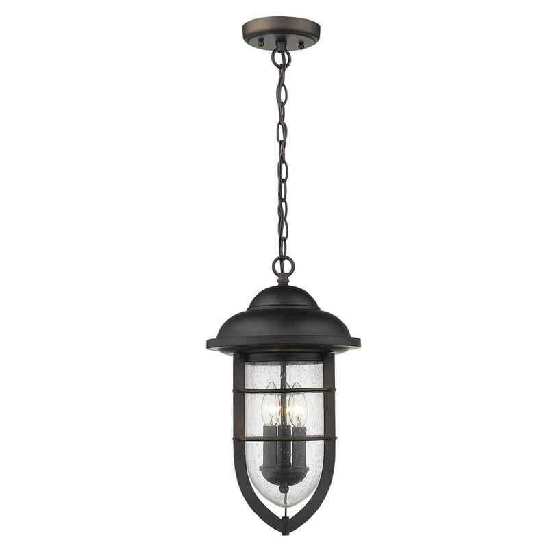 HomeRoots Dylan 3-Light Oil-Rubbed Bronze Hanging Lantern - 10' X '18.5' X '10