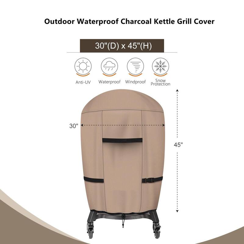 Outdoor Waterproof Charcoal Kettle Grill Cover