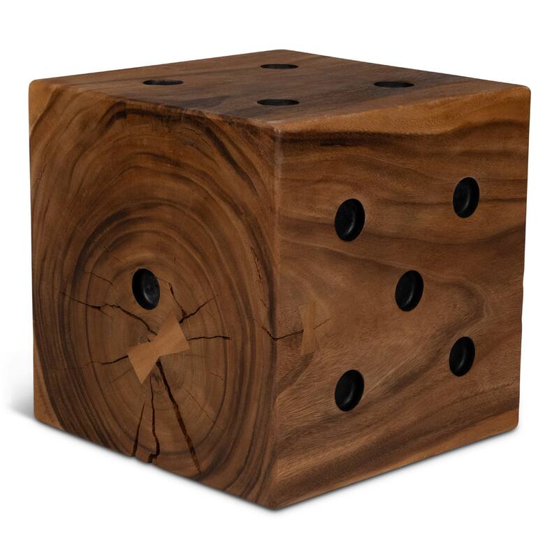 Naturals - Dice End Table - Natural - Wood - Natural