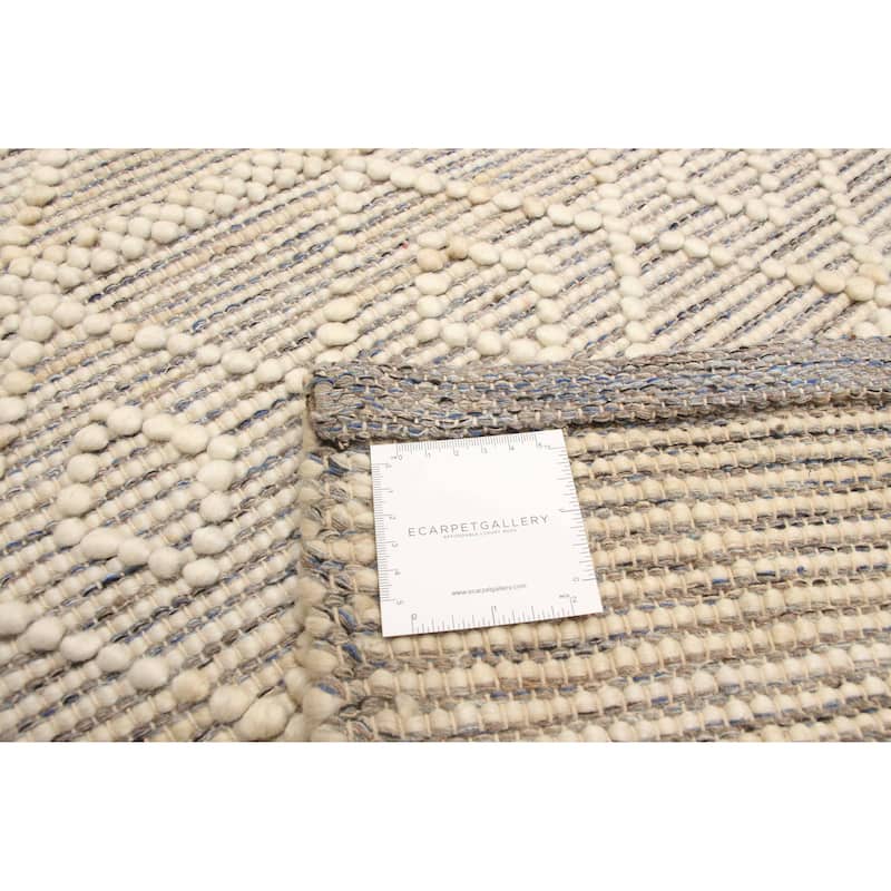 ECARPETGALLERY Braid weave Sienna Cream Wool Rug - 4'11 x 7'10