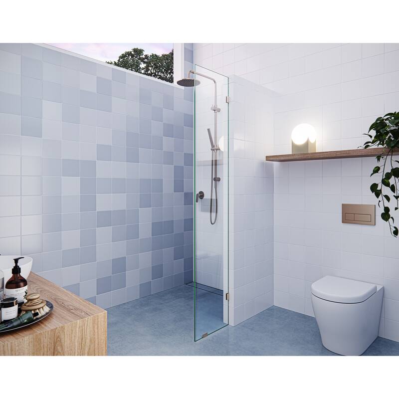 Glass Warehouse 78" x 11.5" Frameless Shower Door - Single Fixed Panel