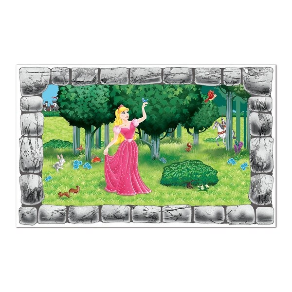 Pack Of 6 Princess And Friendly Forest Animals Party Theme Wall Decoration 62 N A