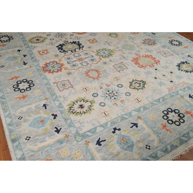 Oushak Style Area Rug Handmade Transitional Wool Carpet - 8'10"x 11'10"
