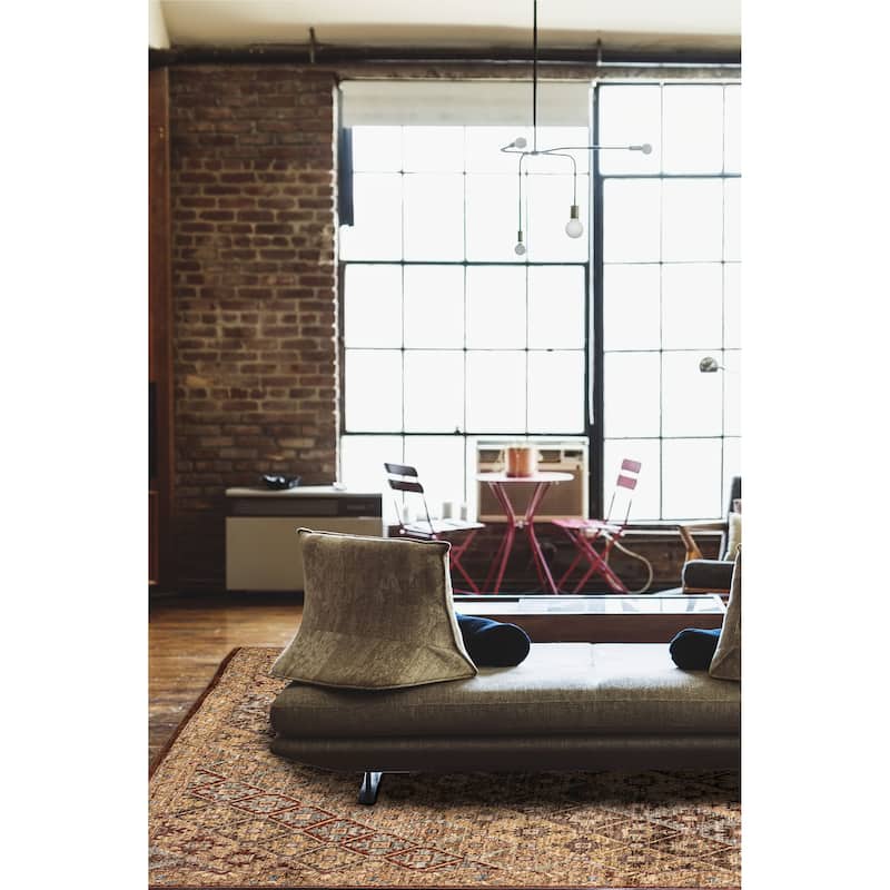 ECARPETGALLERY Hand-knotted Peshawar Ziegler Light Brown Wool Rug - 8'1 x 9'11