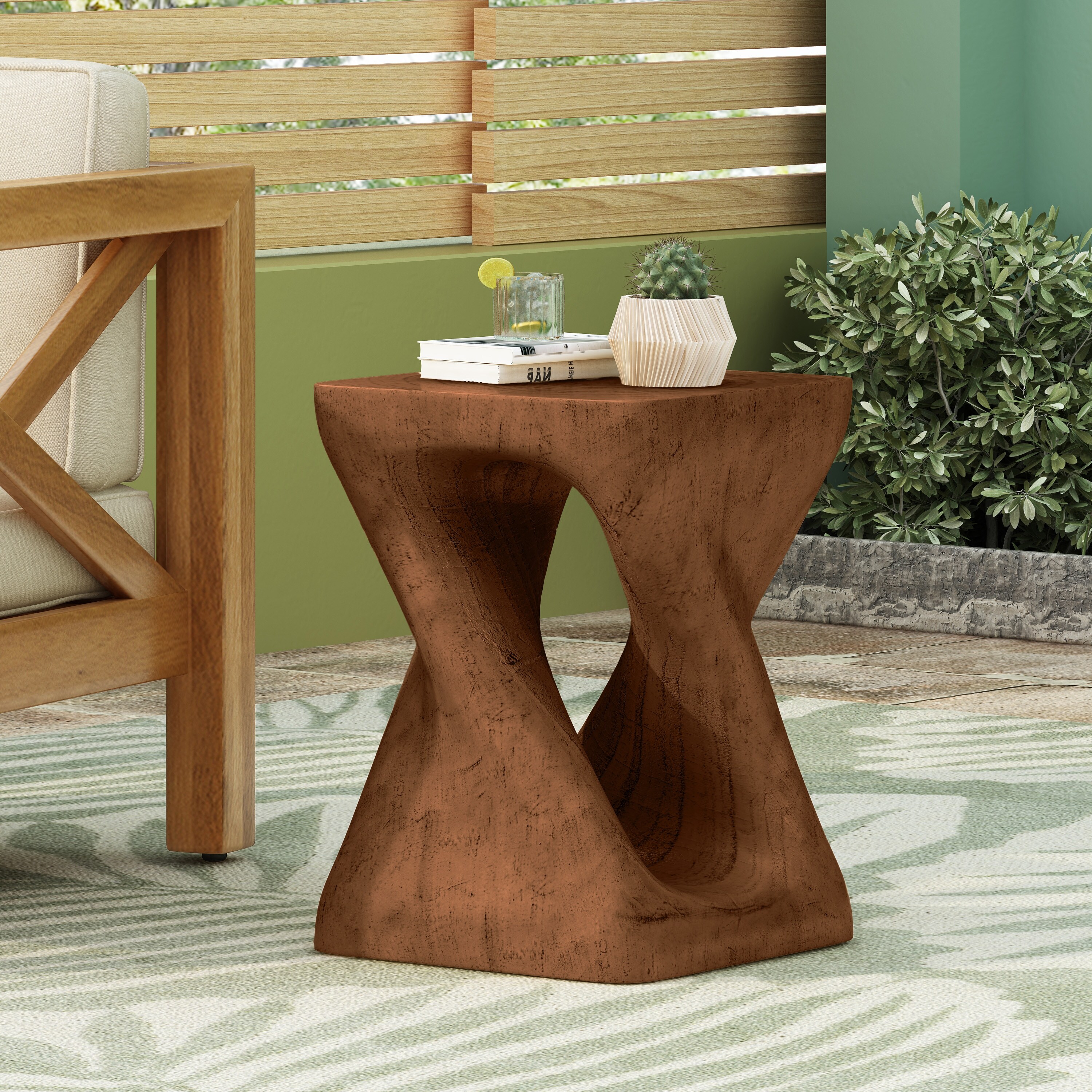 Twist A Twisted Spiral With A Hollow Interior Shape Side Table