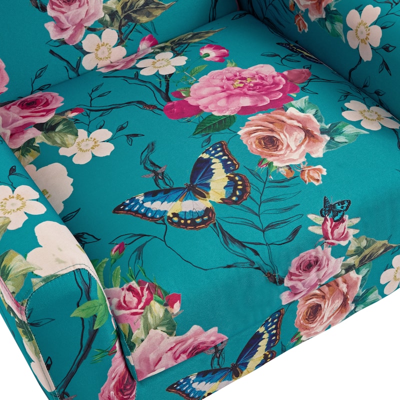 Cotton/ Linen Look Fabric Modern Accent Chair Armchair