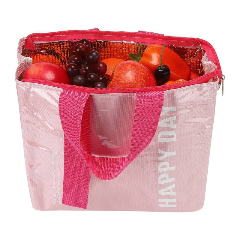 Portable PU Waterproof Insulated Lunch Bag Lunch Tote