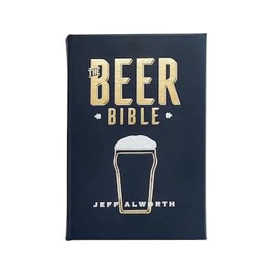 Graphic Image The Beer Bible Coffee Table Book, Leather, Navy
