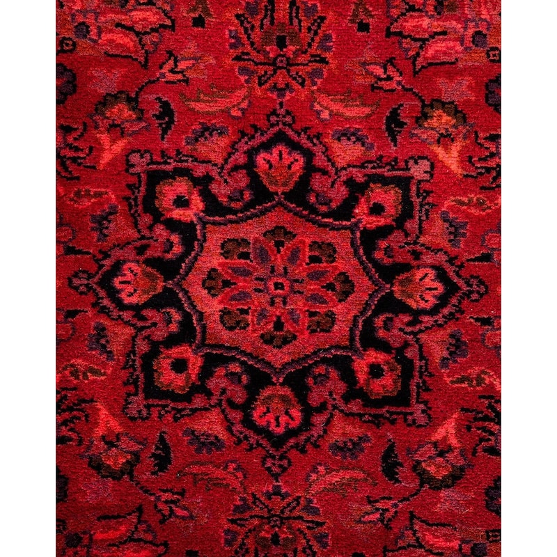 Overton Hand Knotted Wool Vintage Inspired Modern Contemporary Overdyed Pink Runner Rug - 2' 8" x 4' 2"