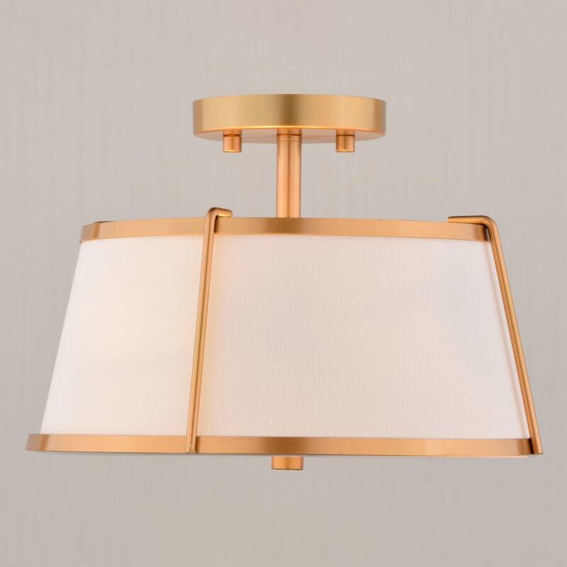Vaxcel Lighting C0328 Marion 2 Light 13" Wide Semi-Flush Drum Ceiling