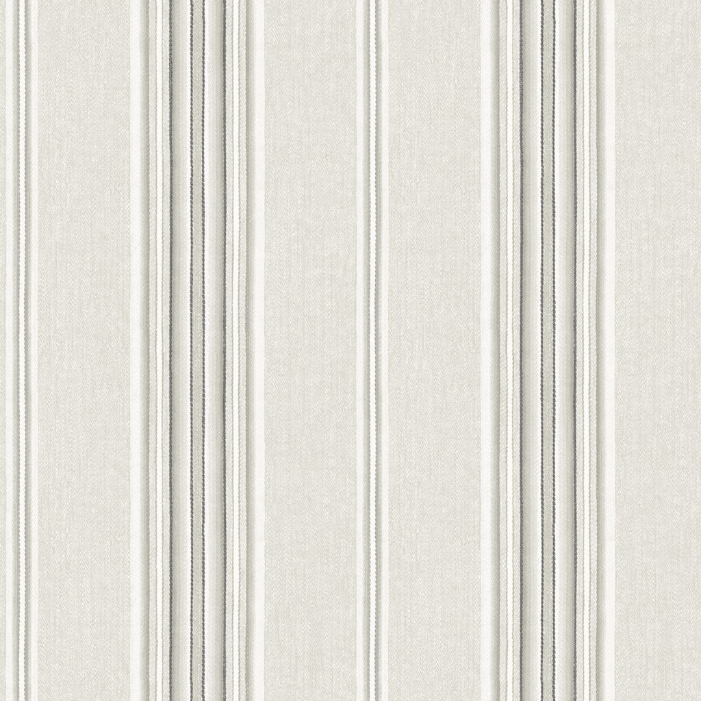 Chesapeake Calvados Grey Linen Stripe Wallpaper