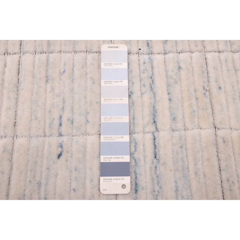 ECARPETGALLERY Hand-knotted Looma Light Blue Wool Rug - 8'3 x 9'5