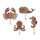 preview thumbnail 1 of 9, Crane Baby 4-pc. Sea Life Motifs Wall Decor - Brown Brown