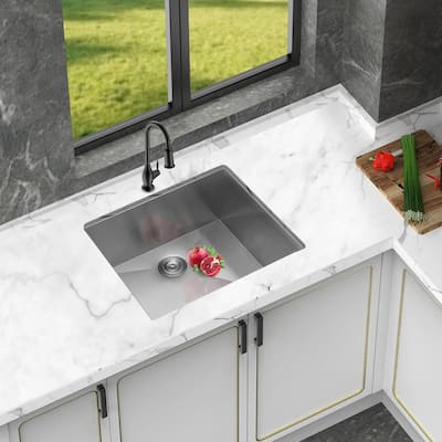 Kitchen Sink Undermount 18 Gauge Stainless Steel Deep Single Bowl
