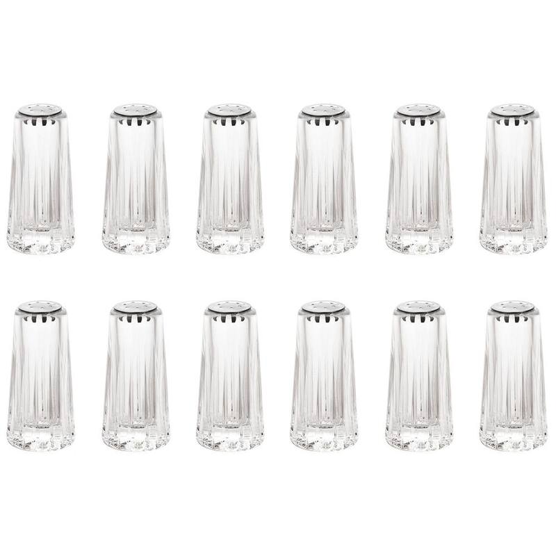YBM Home Salt and Pepper Shakers Acrylic with Stainless Steel Lid, 1231 - Pack of 12