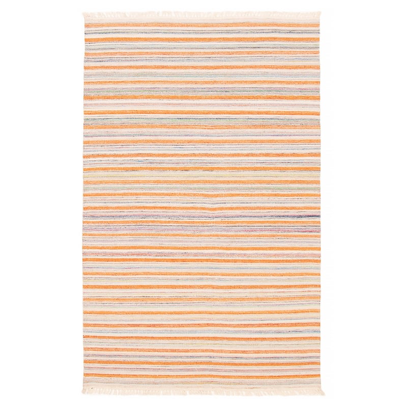 Boho Orange Kilim 5'1" x 8'2" - 5'1 x 8'2 - Orange - 5'1 x 8'2