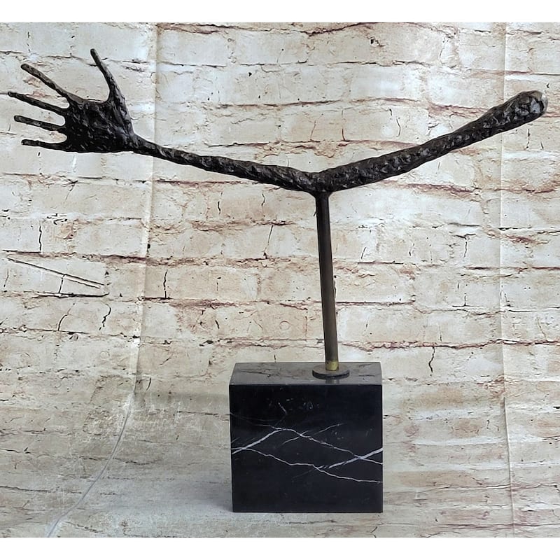 Thin Hand La Main By Alberto Giacometti Bronze Statue Sculpture Figure Brutalism 16 Inches X 18 Inches