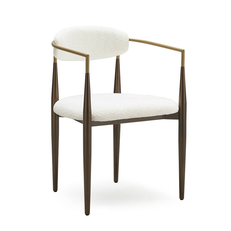 Modern Industrial Elmore Upholstered Dining Chairs (Set of 2) with Iron Frame by Christopher Knight Home