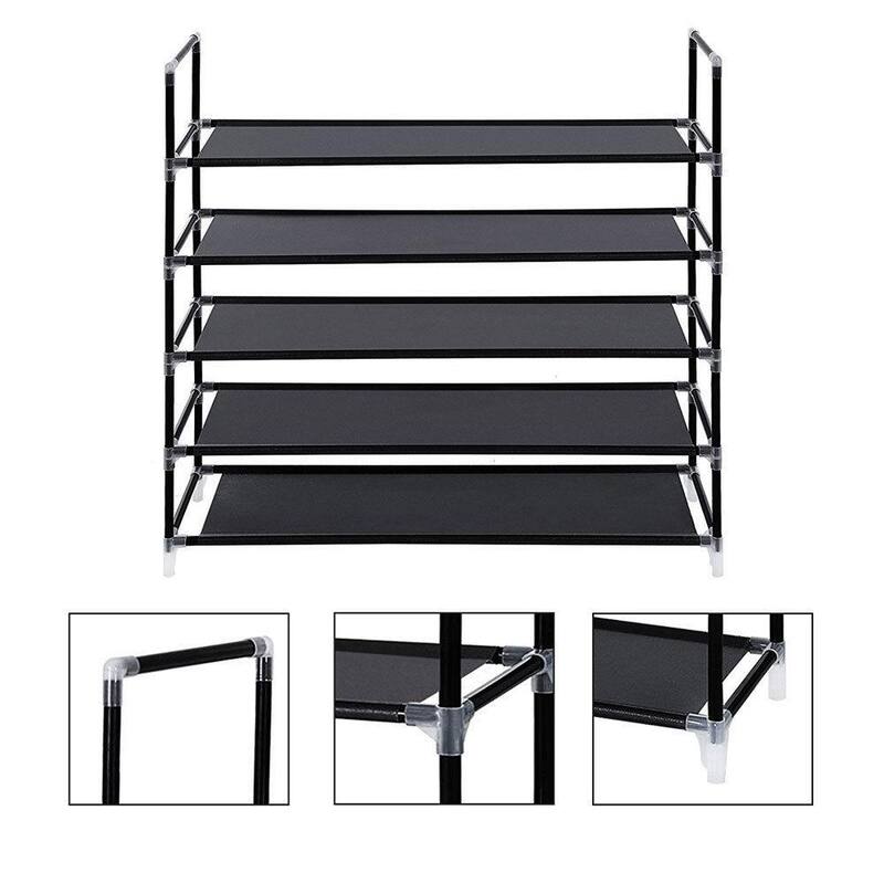 3/5/6/8/9/10-tier Extra-wide Metal/Non-woven Fabric Shoe Rack