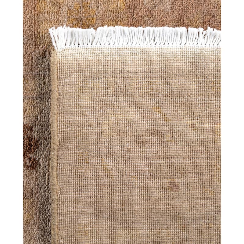 Overdyed One-of-a-Kind Hand-Knotted Runner Rug - Beige - 2' 6" x 12' 1"