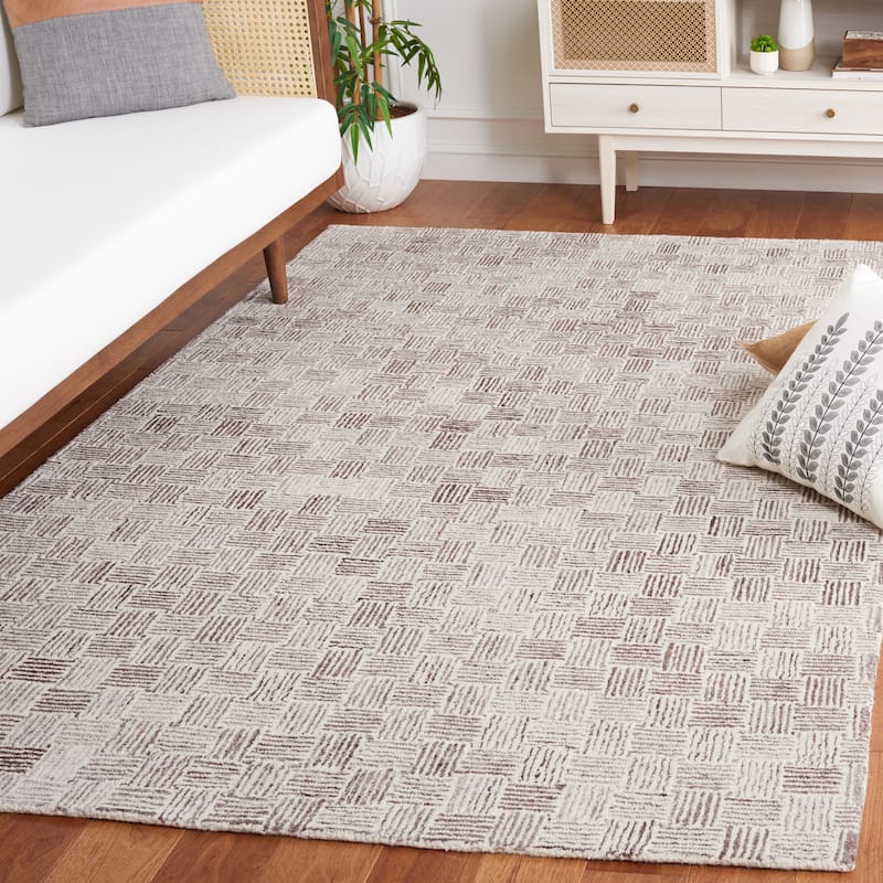 SAFAVIEH Handmade Micro-Loop Courteney Transitional Wool Rug