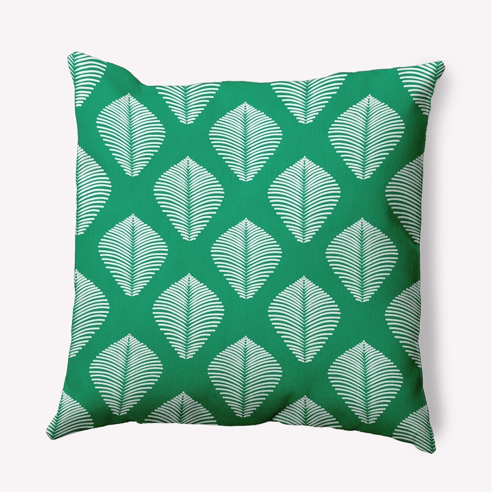 Fan Leaf Pattern Decorative Throw Pillow