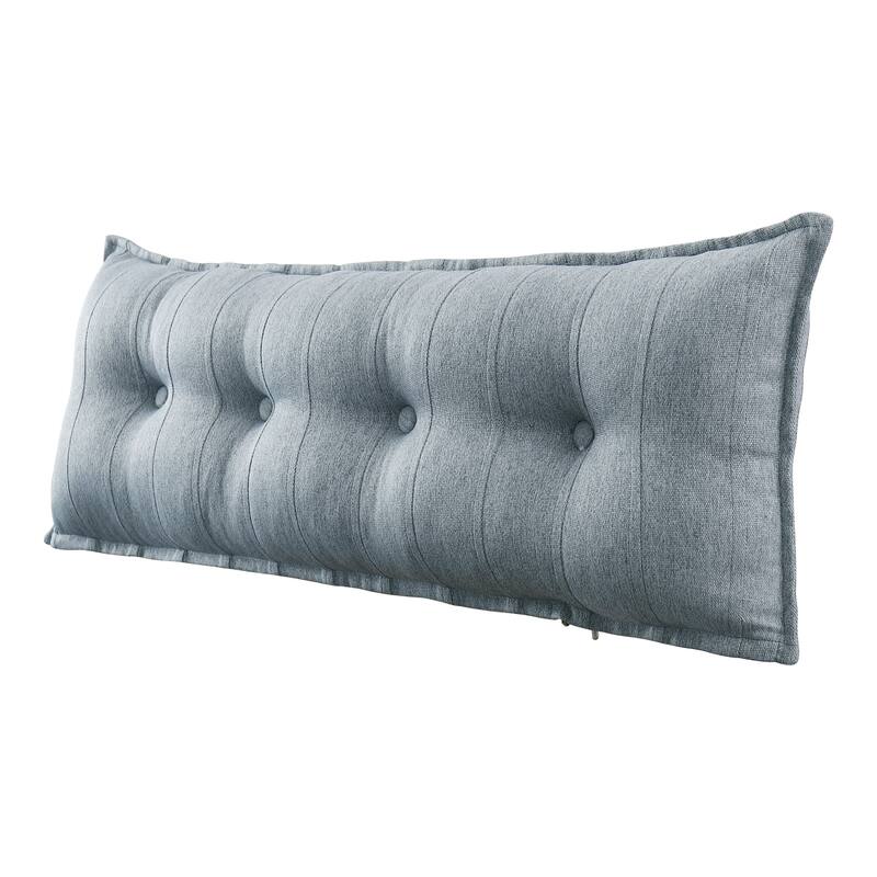 WOWMAX Button Tufted Body Pillow Bed Rest Decrative Reading Pillow Lumbar Pillow